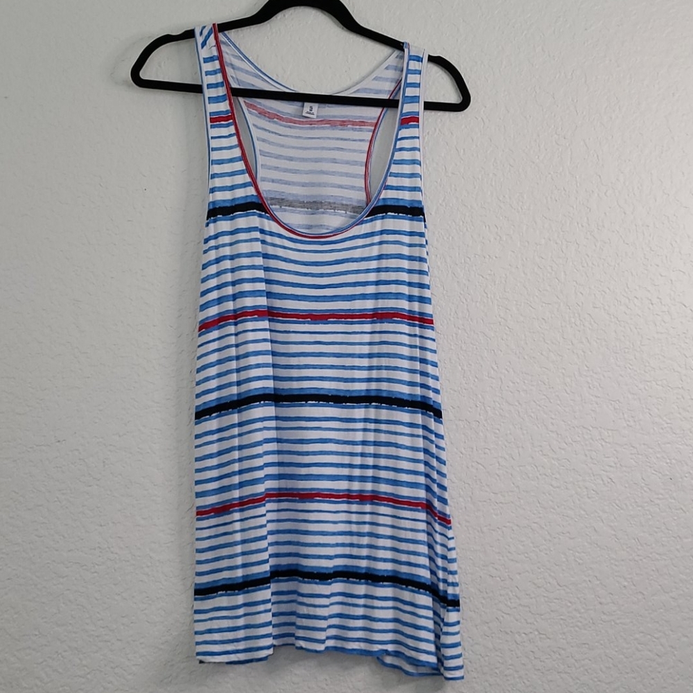 Red. White. Blue shirt